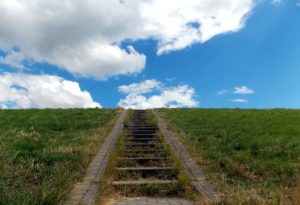 Treppe auf den Deich